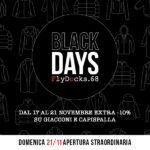Black Days FlyDocks dal 17 al 21 novembre, extra sconto del 10% sui capispalla uomo e donna